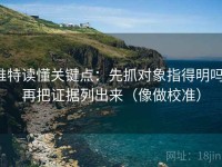 推特读懂关键点：先抓对象指得明吗，再把证据列出来（像做校准）