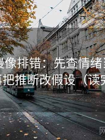 风车动漫像排错：先查情绪当理由了吗，再把推断改假设（读完更顺）