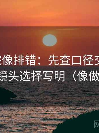 天天影院像排错：先查口径交代了吗，再把镜头选择写明（像做校准）